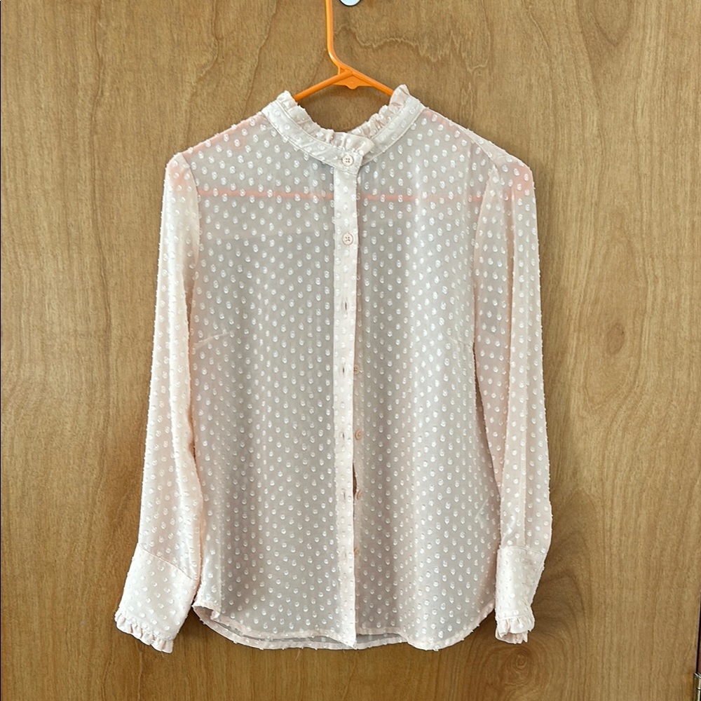 Banana Republic-Elegant Cream Button-Up Blouse